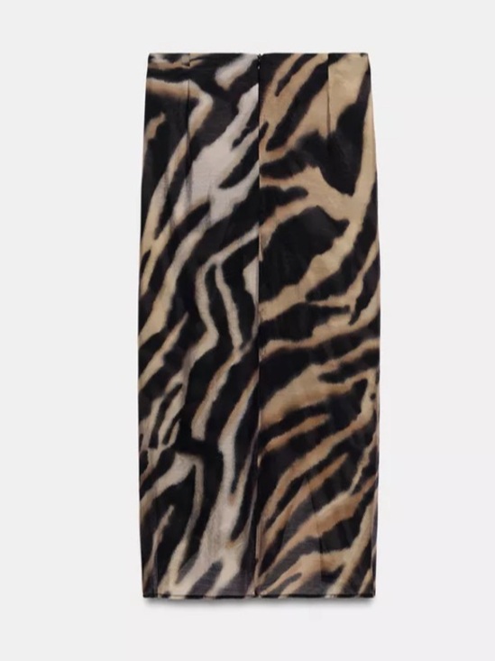 ZARA Animal Print Knotted Pareo Swim Cover Skirt - Picture 2 of 9